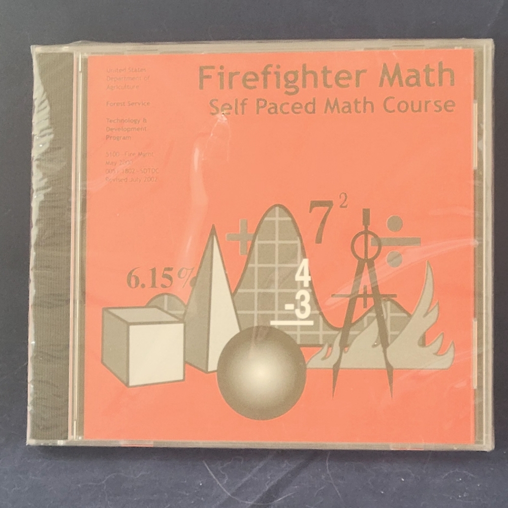 Vintage 2002 Forest Service Firefighter Math Self Paced Math Course CD